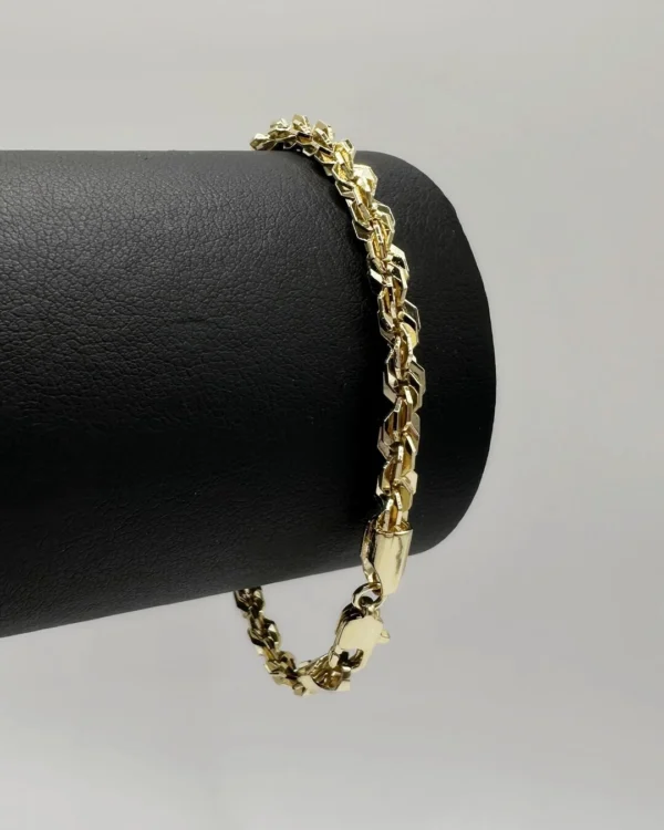 Pulso torzal figaro oro laminado 18k