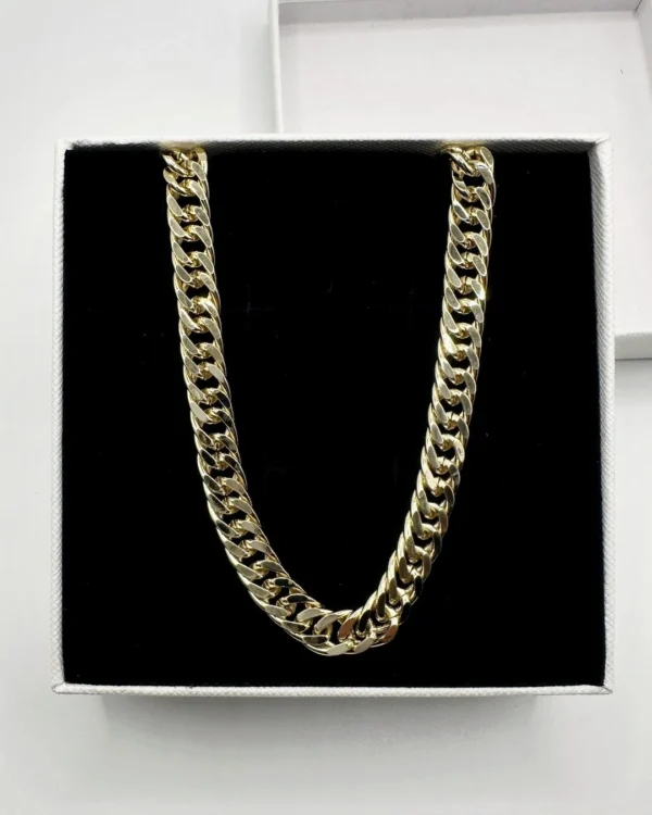 cadena cubana barbada oro laminado
