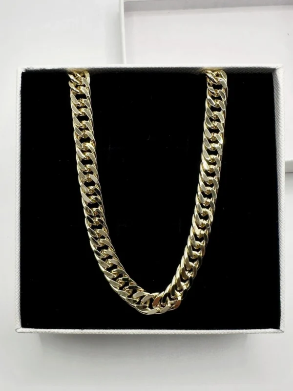 cadena cubana barbada oro laminado