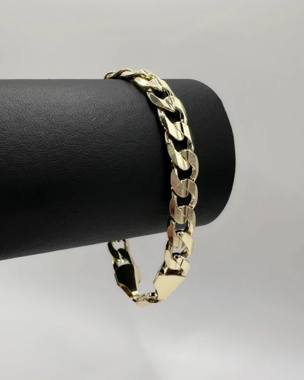 Pulso cubano grueso oro laminado 18k