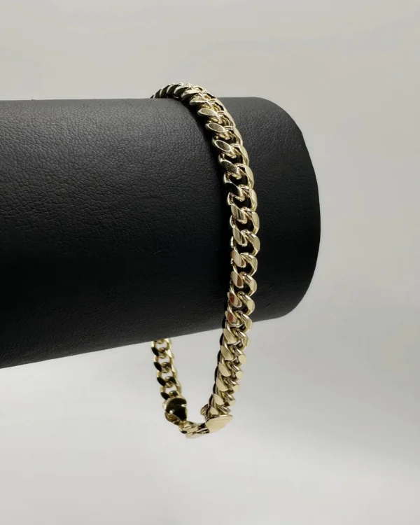 Pulso Cubano clasico Oro laminado 18k