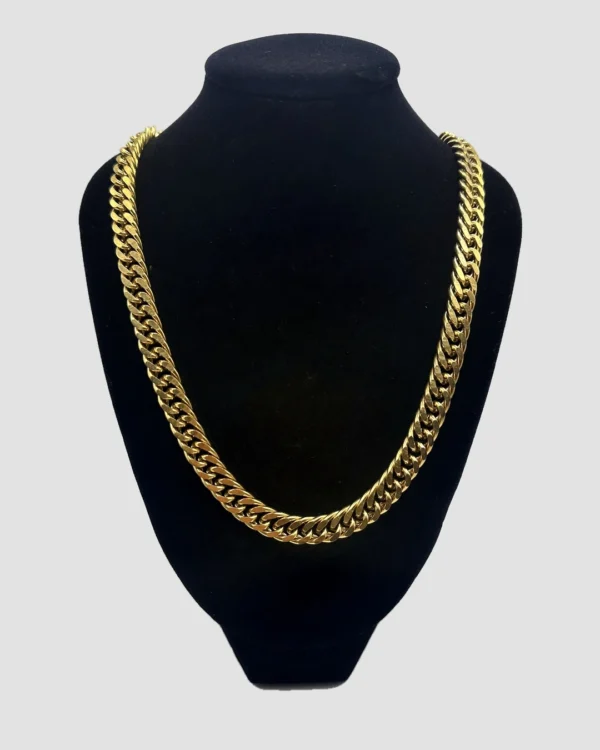 CUBANA BARBADA DORADA ACERO INOXIDABLE 316L