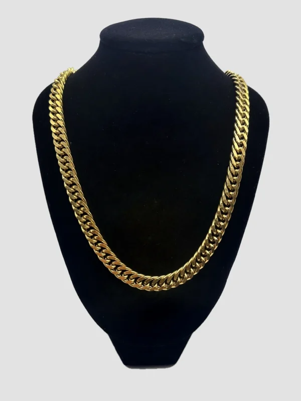 CUBANA BARBADA DORADA ACERO INOXIDABLE 316L CUBANA BARBADA DORADA ACERO INOXIDABLE 316L