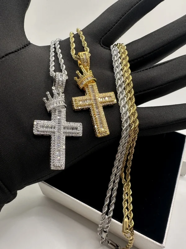 Dije Cruz king acero